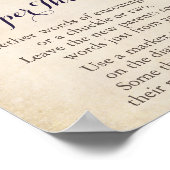 Blume Kinderdusche Windeln Gedanken Spielzeichen Poster (Ecke)