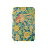 Blume Kinderfrau im Sonnenblumengarten Badematte (Vorderseite Vertikal)