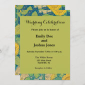 Blume Kinderfrau im Sonnenblumengarten Einladung (Vorne/Hinten)