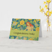 Blume Kinderfrau im Sonnenblumengarten Karte (Gelbe Blume)