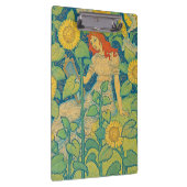 Blume Kinderfrau im Sonnenblumengarten Klemmbrett (Rechts)