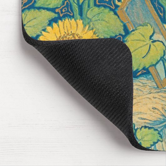 Blume Kinderfrau im Sonnenblumengarten Mousepad (Ecke)