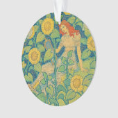 Blume Kinderfrau im Sonnenblumengarten Ornament (Vorderseite)