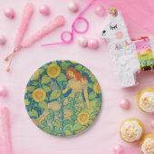 Blume Kinderfrau im Sonnenblumengarten Pappteller (Party)