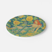 Blume Kinderfrau im Sonnenblumengarten Pappteller (Schrägansicht)