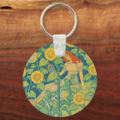 Blume Kinderfrau im Sonnenblumengarten Schlüsselanhänger (Vorderseite)