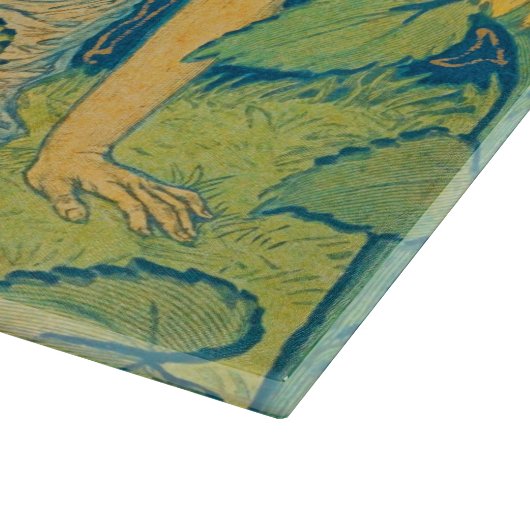 Blume Kinderfrau im Sonnenblumengarten Schneidebrett (Ecke)