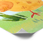 Blume-Kinderzimmer "Blaue Himmelswolken" Poster (Ecke)