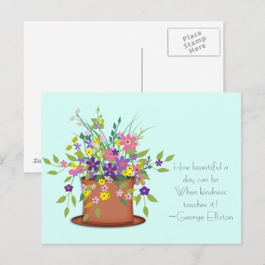 Blume & Kindheit Postkarte (Vorne/Hinten)