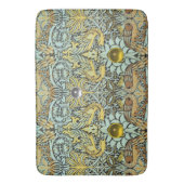 BLUME, KLEIDUNGEN, DRAGONEN, WEISSE GELBSTÄTTE BADEMATTE (Vorderseite Vertikal)