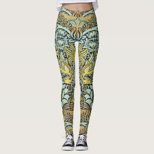 Blume, KLEINEN, ZEICHEN, Schwarz-weiß gelb Leggings (Vorderseite)