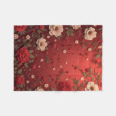 Blume-Knie-Decke Fleecedecke (Vorderseite (Horizontal))