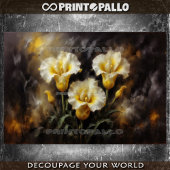 Blume-Komposition Gelbklee Nr. 3 Seidenpapier