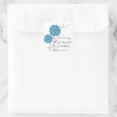 Blume können fallen... quadratischer aufkleber (Tasche)