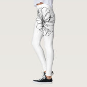 Blume Kontur und Weiße Leggings (Links)