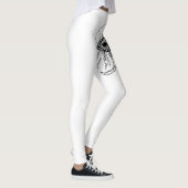 Blume Kontur und Weiße Leggings (Rechts)