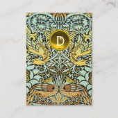 BLUME, KOPFEN UND DRACHEN MONOGRAMM Kraft Visitenkarte (Rückseite)