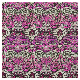 BLUME, KOPFKÜCHE UND DRACHEN, rosa Schwarz-weiß Stoff