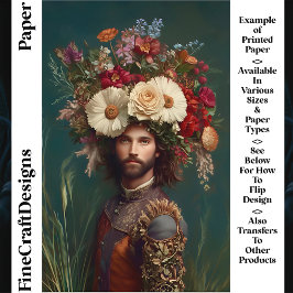 Blume Kopfstück / Kronenpapier CP6