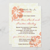 Blume - Korallen (12x18) Einladung (Vorne/Hinten)