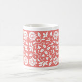 Blume Korallen und Weiß Kaffeetasse (Mittel)