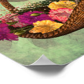 Blume-Korb für Libellen Personalisiert Poster (Ecke)