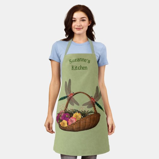 Blume-Korb für Libellen Personalisiert Schürze (Getragen)