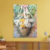 Blume-Korb von Paul de Longpre Leinwanddruck (Insitu (Wohnzimmer))