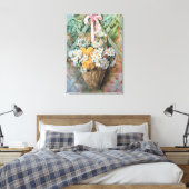 Blume-Korb von Paul de Longpre Leinwanddruck (Insitu (Schlafzimmer))