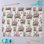 Blume-Körbe für den Mittsommer Seidenpapier (Basteln)