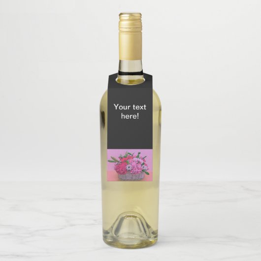 Blume Korbmalerei Flaschenanhänger (Auf Flasche)