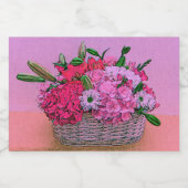 Blume Korbmalerei Lebensmitteletikett (Einzelnes Label)
