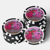 Blume Korbmalerei Pokerchips (Stapel)