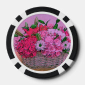 Blume Korbmalerei Pokerchips (Rückseite)