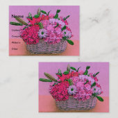 Blume Korbmalerei Visitenkarte (Vorne/Hinten)