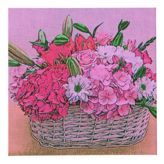 Blume Korbmalerei Würfel (Vorderseite)