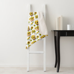 Blume Korbsonnenblumen niedlich Sherpadecke