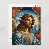 *~* Blume Kosmisches Universum AP50 Jesus Postkarte (Vorne/Hinten)