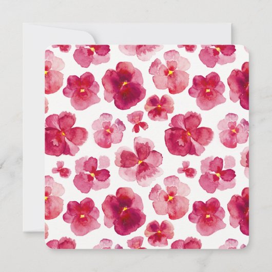 Blume-Kranz mit Roter Pantolette Einladung (Rückseite)