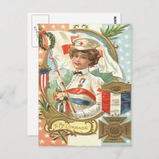 Blume-Kranz Postkarte (Vorne/Hinten)