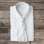 Blume Krawatte<br><div class="desc">Eine Halsbinde mit einem botanischen Schneefall-Blume-Muster in Pastellfarben (Galanthus nivalis) auf weißem Hintergrund: ein perfektes Geschenk für einen Liebhaber von Blume. Es ist die Blume der Geburt im Januar und die Blume von Capricorn.</div>