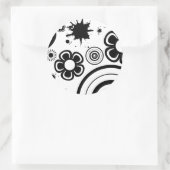 Blume, Kreise, Muster der Spritzer Runder Aufkleber (Tasche)