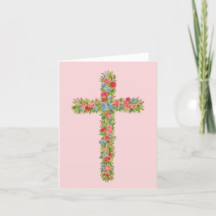 Blume Kreuz 2 Aquarellenkarte Dankeskarte