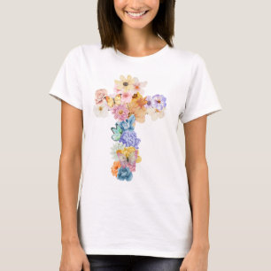 Blume Kreuz T Shirt