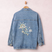 Blume Kristall Brooch Pastellpink weiß aquamarin Jeansjacke (Hangar)