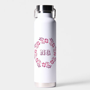 Blume Kronen. Floral Mandala Wasserflasche Trinkflasche