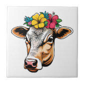 Blume Kuh Fliese (Vorderseite)