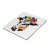 Blume Kuh Fliese (Seite)