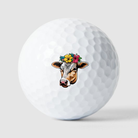 Blume Kuh Golfball (Vorderseite)