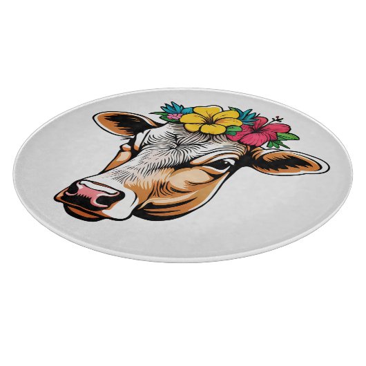 Blume Kuh Schneidebrett (Ecke)